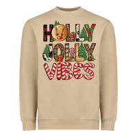 Mushroom holly jolly vibes Heavyweight Sweatshirt - FaDigitalArtStudio
