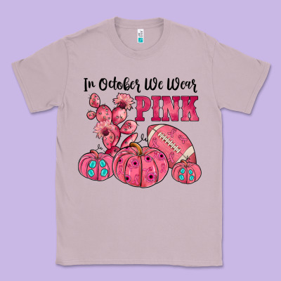 In October We Wear Pink Classic Tee Designed By Jahusdesignshop