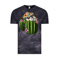 Cloud Black day of the dead mexican cactus Vintage Tee - FaDigitalArtStudio