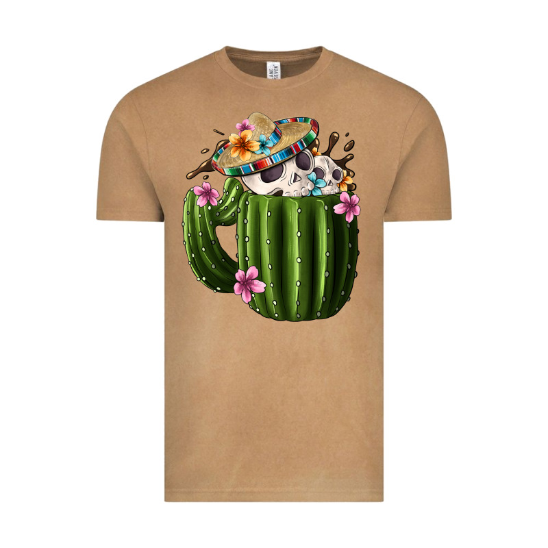 Day Of The Dead Mexican Cactus Vintage Tee by FaDigitalArtStudio | Teevron