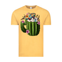 Vintage Mustard day of the dead mexican cactus Vintage Tee - FaDigitalArtStudio