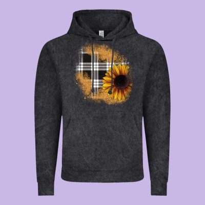 Sunflower Christmas Patch Vintage Hoodie Designed By Jahusdesignshop