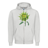 Dove Grey sun fill green green sunflower Zipper Hoodie - LillyAllenDesigns
