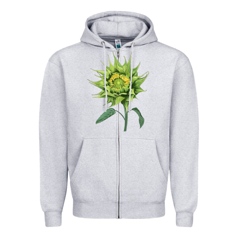 Sun Fill Green Green Sunflower Zipper Hoodie by LillyAllenDesigns | Teevron