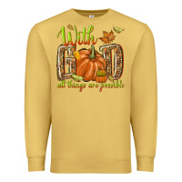 Antique Gold with god all things are possible Premium Sweatshirt - NancyCooperArtShop
