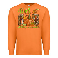 Carrot with god all things are possible Premium Sweatshirt - NancyCooperArtShop