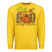 Lemon with god all things are possible Premium Sweatshirt - NancyCooperArtShop