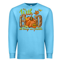 Ocean Blue with god all things are possible Premium Sweatshirt - NancyCooperArtShop