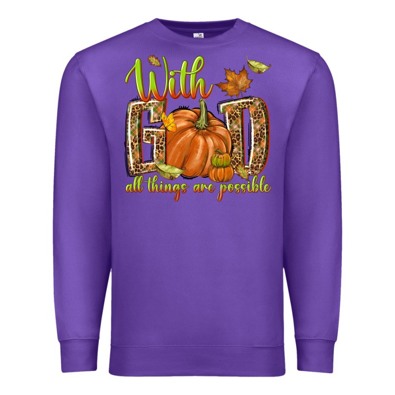 With God All Things Are Possible Premium Sweatshirt by NancyCooperArtShop | Teevron