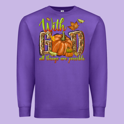 With God All Things Are Possible Premium Sweatshirt Designed By Nancycooperartshop