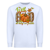 White with god all things are possible Premium Sweatshirt - NancyCooperArtShop