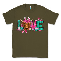 Army Green love easter floral longhaired cow Classic Tee - Jasminsmagicworld