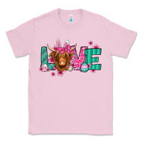 Love Easter Floral Longhaired Cow Classic Tee | Teevron