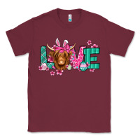 Burgundy love easter floral longhaired cow Classic Tee - Jasminsmagicworld
