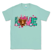 Seafoam love easter floral longhaired cow Classic Tee - Jasminsmagicworld