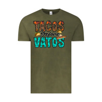 Vintage Olive tacos before vatos Vintage Tee - RacoonDesign