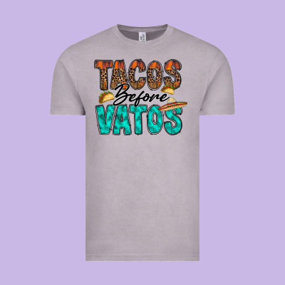 Tacos Before Vatos Vintage Tee Designed By Racoondesign