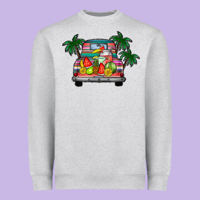 Summer Truck Heavyweight Sweatshirt Designed By Cowhidedigitalart