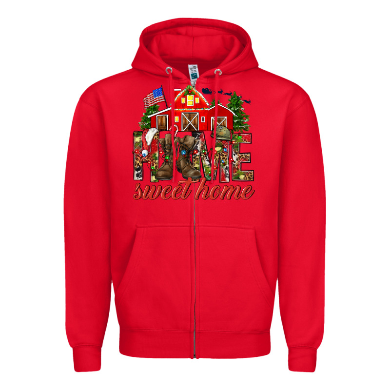 Army Christmas Home Sweet Home Zipper Hoodie by NancyCooperArtShop | Teevron