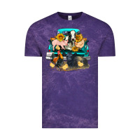 Cloud Purple farm truck farm animals Vintage Tee - FaDigitalArtStudio