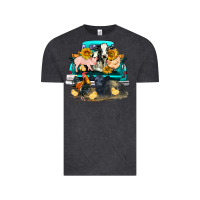 Vintage Black farm truck farm animals Vintage Tee - FaDigitalArtStudio
