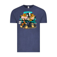 Vintage Denim farm truck farm animals Vintage Tee - FaDigitalArtStudio