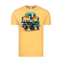 Vintage Mustard farm truck farm animals Vintage Tee - FaDigitalArtStudio