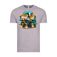Vintage Zinc farm truck farm animals Vintage Tee - FaDigitalArtStudio