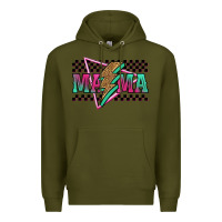Army Green mama techno lightning bolt Premium Hoodie - Jasminsmagicworld