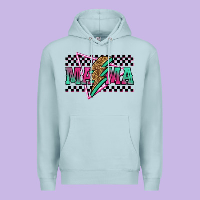 Mama Techno Lightning Bolt Premium Hoodie Designed By Jasminsmagicworld