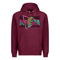 Burgundy mama techno lightning bolt Premium Hoodie - Jasminsmagicworld