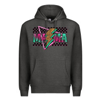 Charcoal Heather mama techno lightning bolt Premium Hoodie - Jasminsmagicworld
