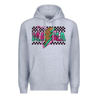 Heather Grey mama techno lightning bolt Premium Hoodie - Jasminsmagicworld