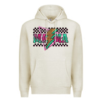 Oatmeal Heather mama techno lightning bolt Premium Hoodie - Jasminsmagicworld