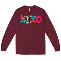 Burgundy xoxo holstein cow Long Sleeve Tee - AdoDesignShop