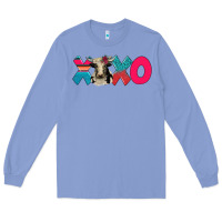 Colony Blue xoxo holstein cow Long Sleeve Tee - AdoDesignShop