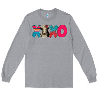 Heather Grey xoxo holstein cow Long Sleeve Tee - AdoDesignShop