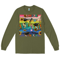Army Green graduation seamless pattern Long Sleeve Tee - BundleAndBundleShop