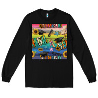 Black graduation seamless pattern Long Sleeve Tee - BundleAndBundleShop