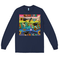 Navy graduation seamless pattern Long Sleeve Tee - BundleAndBundleShop