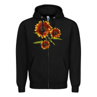 Black ring o fine sunflower Zipper Hoodie - LillyAllenDesigns