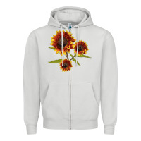 Dove Grey ring o fine sunflower Zipper Hoodie - LillyAllenDesigns