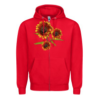 Red ring o fine sunflower Zipper Hoodie - LillyAllenDesigns