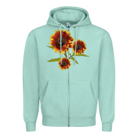 Seafoam ring o fine sunflower Zipper Hoodie - LillyAllenDesigns