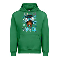 Emerald just a girl who loves winter afro messy bun Urban Hoodie - texasbilliewilder