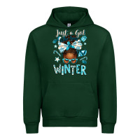 Forest Green just a girl who loves winter afro messy bun Urban Hoodie - texasbilliewilder