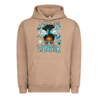 Pigment Burro just a girl who loves winter afro messy bun Urban Hoodie - texasbilliewilder