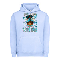 Pigment Grape Ice just a girl who loves winter afro messy bun Urban Hoodie - texasbilliewilder