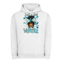 Pigment Lunar Rock just a girl who loves winter afro messy bun Urban Hoodie - texasbilliewilder