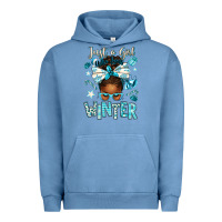 Pigment Pebble Blue just a girl who loves winter afro messy bun Urban Hoodie - texasbilliewilder